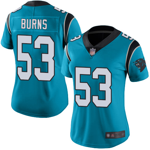 Carolina Panthers Limited Blue Women Brian Burns Alternate Jersey NFL Football 53 Vapor Untouchable